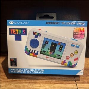 Arcade Pocket Player Pro - White with Blue and Multicolor Accents